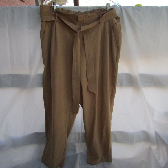 Tommy Hilfiger Brown Wide Leg Pants - Picture 1 of 6